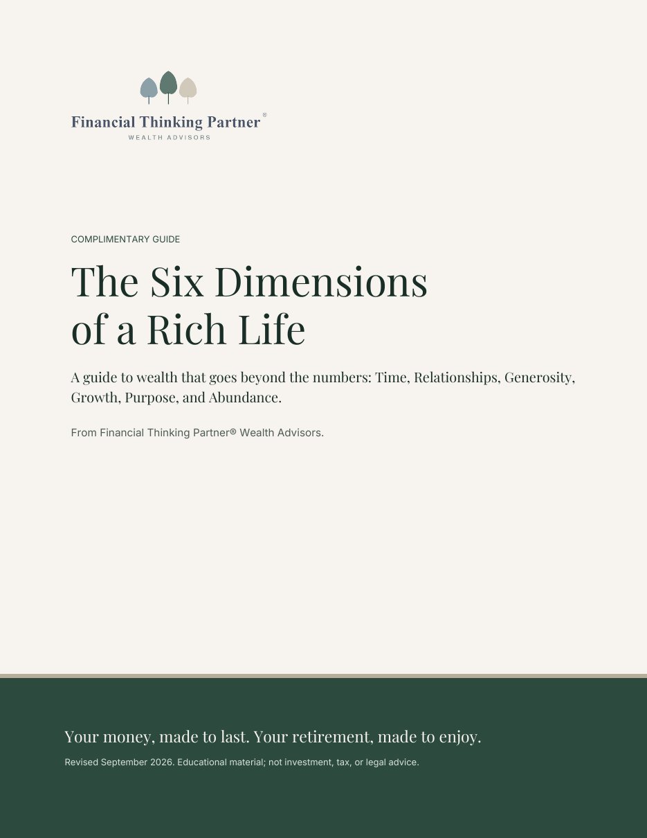 Cover of The Six Dimensions of a Rich Life guide
